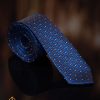 Cravata de bărbați, Albastru cu model - CV1011