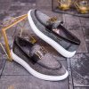Mocasini de barbati casual, gri/negru , talpa inalta ultra-usoara – AD628