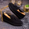 Mocasini de barbati casual, negru , talpa inalta ultra-usoara – AD631