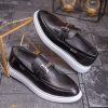 Mocasini de barbati casual, negru , talpa inalta ultra-usoara – AD629