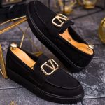 Mocasini de barbati casual, negri, talpa inalta ultra-usoara – AD703
