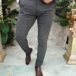 Grey smart trousers, tapered cut - PN782
