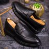 Mocasini de barbati casual, negri, talpa inalta ultra-usoara – AD658