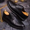 Mocasini de barbati casual, negri cu șiret, talpa inalta ultra-usoara – AD659