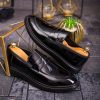 Mocasini de barbati casual, negri lăcuiti, talpa inalta ultra-usoara – AD666