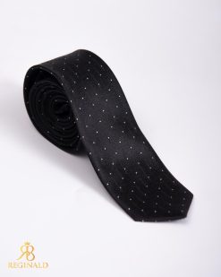 Cravata de bărbați, Neagra cu model - CV1020 - Image 2