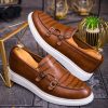 Mocasini de barbati casual, maro, talpa alba ultra-usoara – AD708