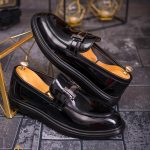 Mocasini de barbati casual, negri, talpa inalta ultra-usoara – AD669
