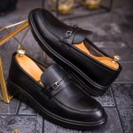 Mocasini de barbati casual, negri, talpa inalta ultra-usoara – AD677