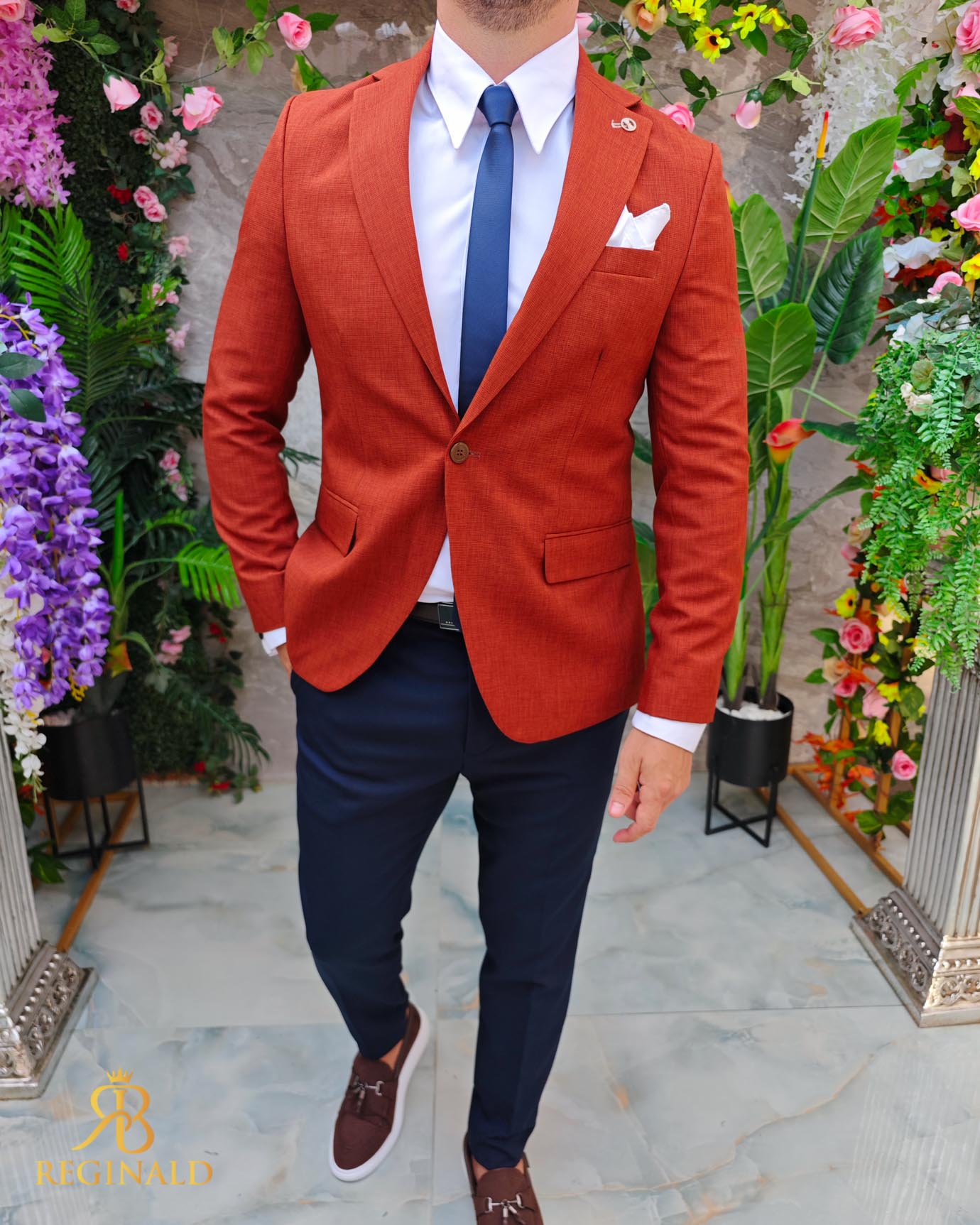 Tinuta 6 piese: Sacou-Pantalon-Camasa-Cravata-Curea-Batista- TN134 - imagine 3