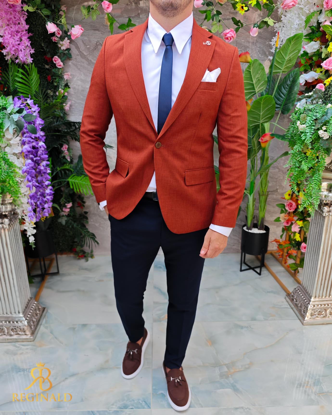 Tinuta 6 piese: Sacou-Pantalon-Camasa-Cravata-Curea-Batista- TN134 - imagine 5