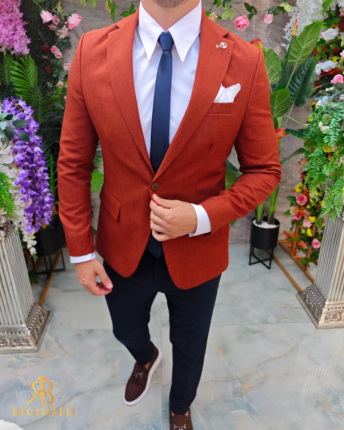 Tinuta 6 piese: Sacou-Pantalon-Camasa-Cravata-Curea-Batista- TN134 - imagine 6