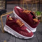 Adidasi Sport de barbati cu talpa inalta ultra-light , Bordo – AD715