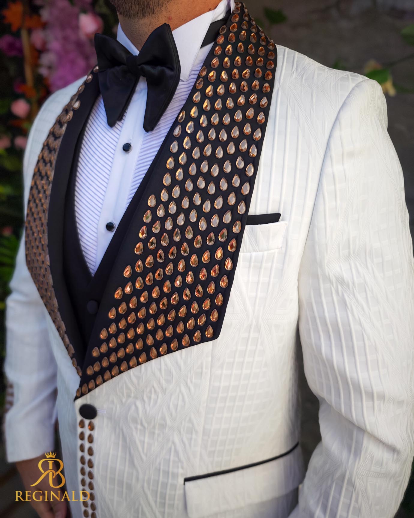 Costum ceremonie cu pietre stralucitoare 4 piese - C5073 - imagine 7