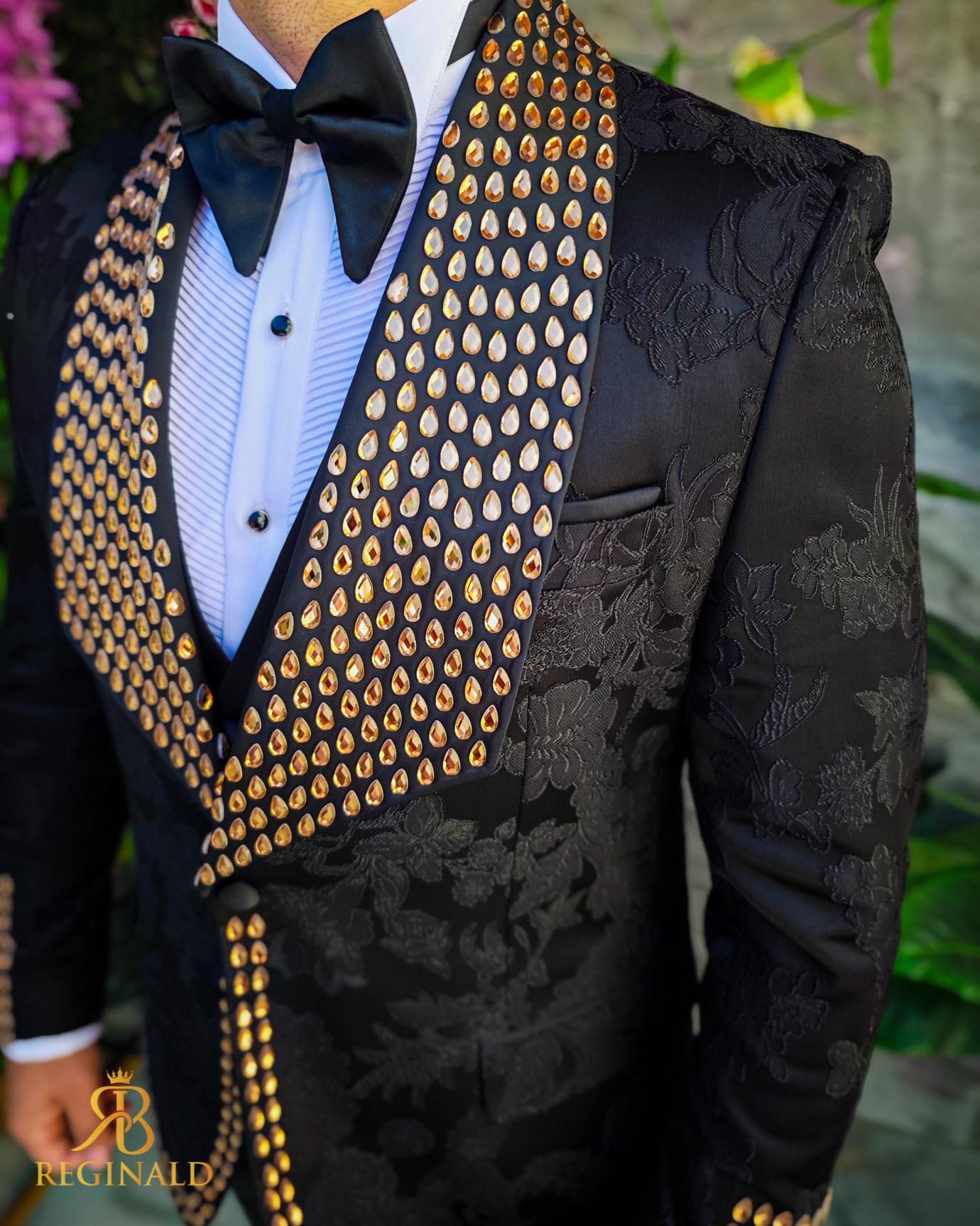 Costum ceremonie cu pietre stralucitoare 4 piese - C5072 - imagine 5