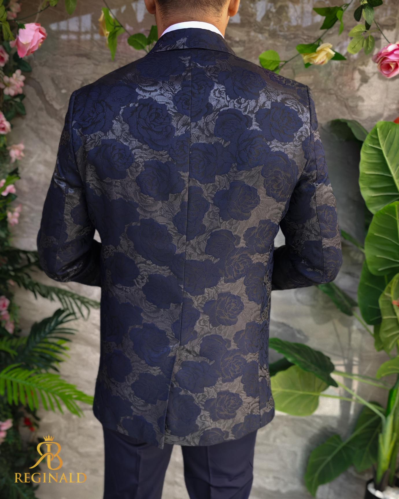 Costum bleumarin, NAS/MIRE, Sacou, Vesta, Pantalon, Papion - C4525 - imagine 6