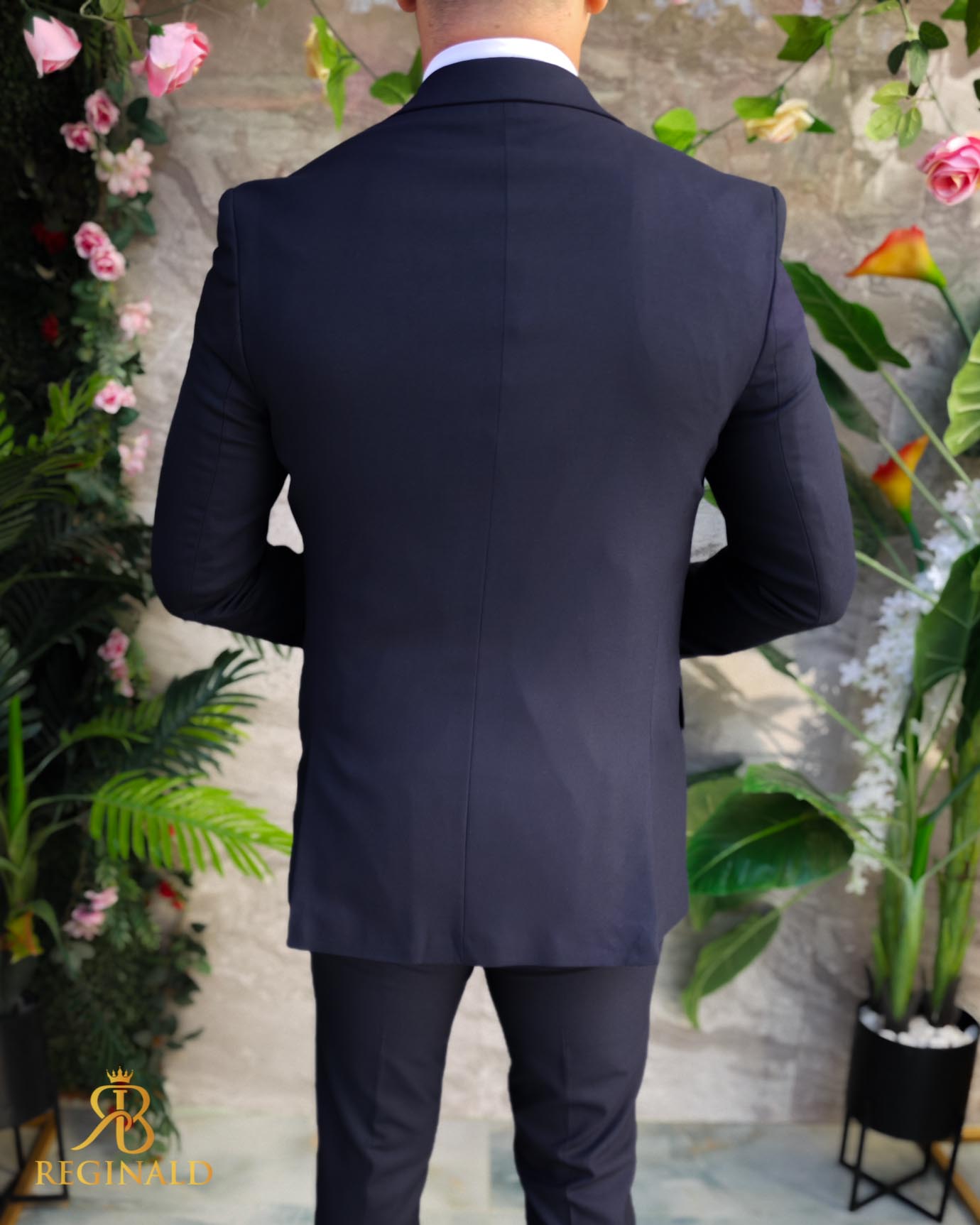 Costum de bărbați, Bleumarin: Sacou, Vesta si Pantalon - C5070 - imagine 7