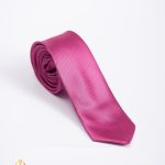 Corbata de hombre de corte estrecho, color: rosa - CV1049