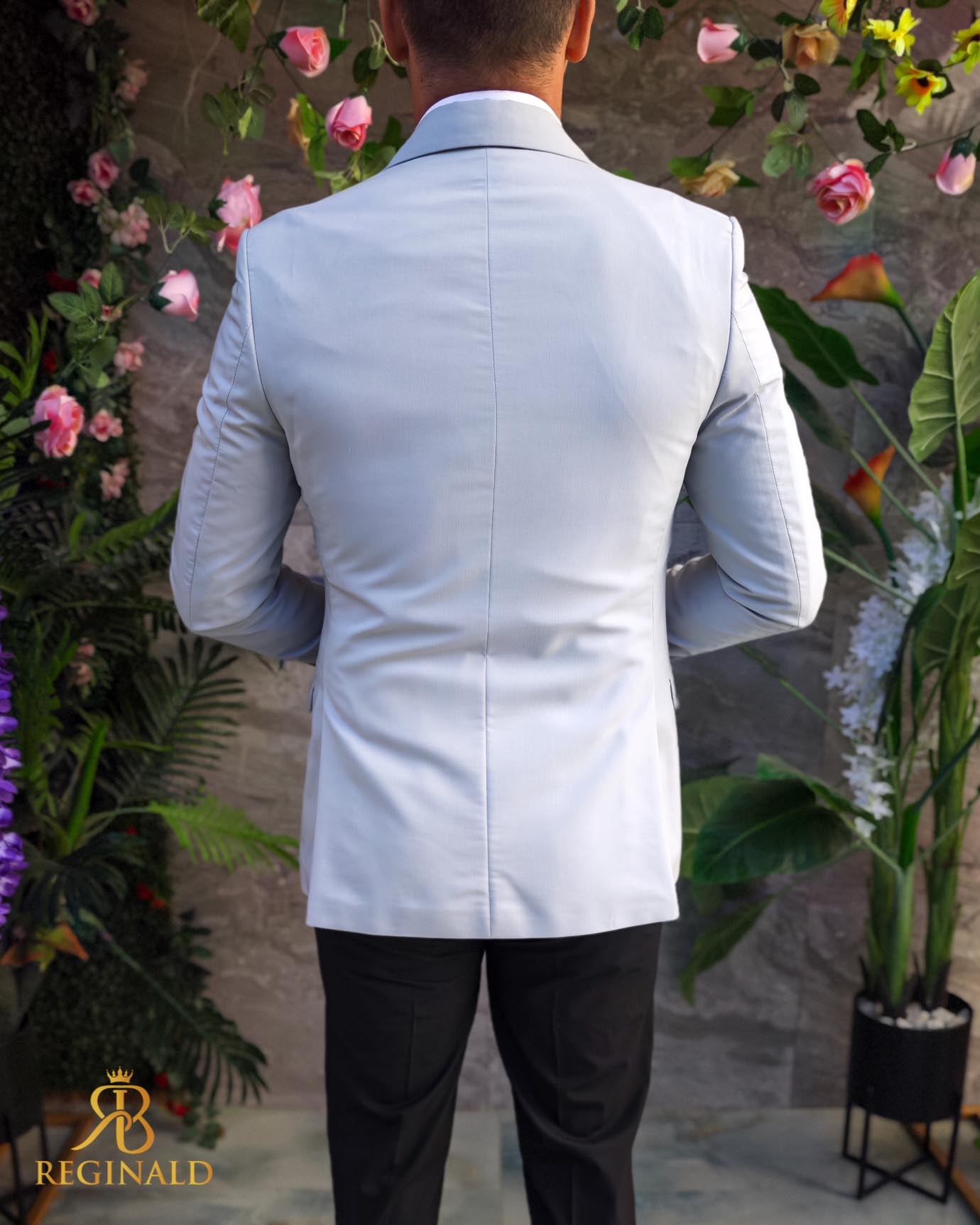 Costum ceremonie barbati gri, set: 4 piese pentru NAS/MIRE - C4386 - imagine 9