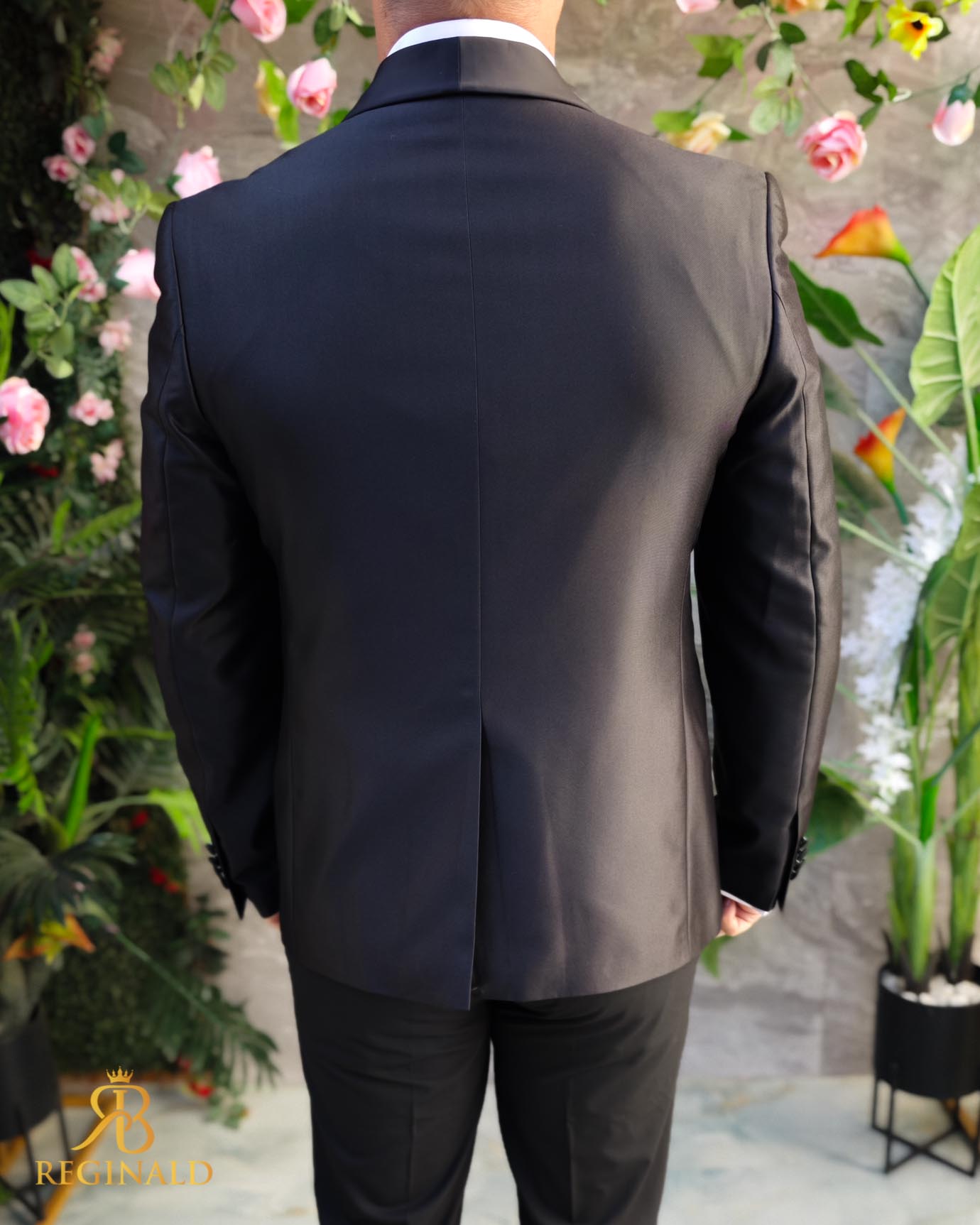 Costum negru NAS/MIRE, Sacou, Pantalon, Papion- C5100 - imagine 7