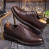 Pantofi Casual de bărbați din piele naturala, maro- P1840