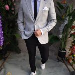 Conjunto de 6 piezas: chaqueta, pantalones, camisa, corbata, cinturón y pañuelo - TN158