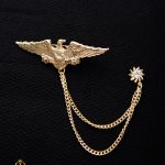 Cadena metálica para chaqueta, dorada, Vulture - LT509