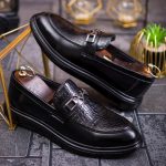 Mocasini de barbati casual, negru , talpa inalta ultra-usoara – AD737