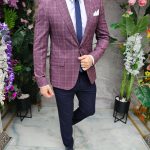 Outfit da 6 pezzi: giacca, pantaloni, camicia, cravatta, cintura, fazzoletto – TN173