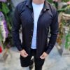 Cămașă neagra de bărbați, cu capse, Slim-Fit- CR179