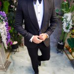 Men's Black Ceremonial Suit Set: Jacket, Trousers, Bow Tie - C5173