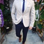 Conjunto de 6 prendas: chaqueta, pantalón, camisa, corbata, cinturón y pañuelo - TN166