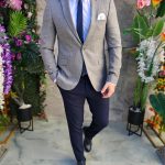 6-piece outfit: Blazer-Trousers-Shirt-Tie-Belt-Pocket Square - TN207
