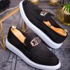 Mocasini de barbati casual, negru, talpa inalta ultra-usoara – AD754