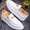 Mocasini de barbati casual, albi , talpa inalta ultra-usoara – AD751