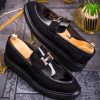Mocasini de barbati casual, negru, talpa inalta ultra-usoara – AD753