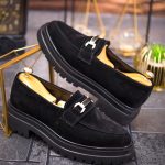 Mocasini de barbati casual, negri, talpa inalta ultra-usoara – AD746