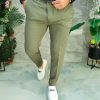 Pantaloni Verzi de bărbați, Slim Fit, Conici– PN841