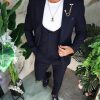 Costum de bărbați, Bleumarin: Sacou, Vesta si Pantalon- C5221
