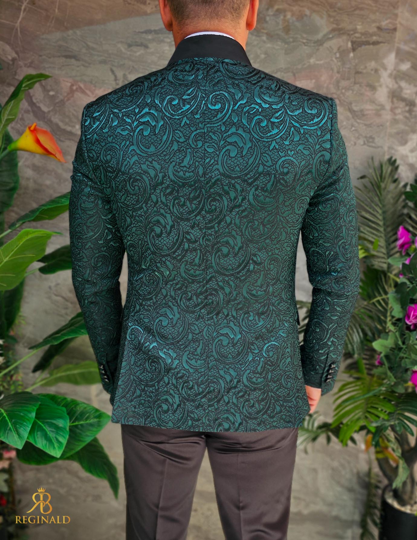 Costum verde elegant MIRE/NAS, set: 4 piese - C5236 - imagine 6