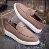 Mocasini de barbati casual, maro deschis, talpa inalta ultra-usoara – AD799