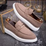 Mocasini de barbati casual, maro deschis, talpa inalta ultra-usoara – AD799