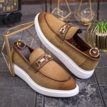Mocasini de barbati casual, maro deschis, talpa inalta ultra-usoara – AD802