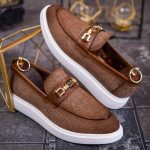 Mocasini de barbati casual, maro, talpa inalta ultra-usoara – AD805