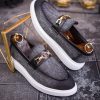 Mocasini de barbati casual, gri, talpa inalta ultra-usoara – AD809