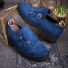 Mocasini de barbati casual, albastri, talpa inalta ultra-usoara – AD770