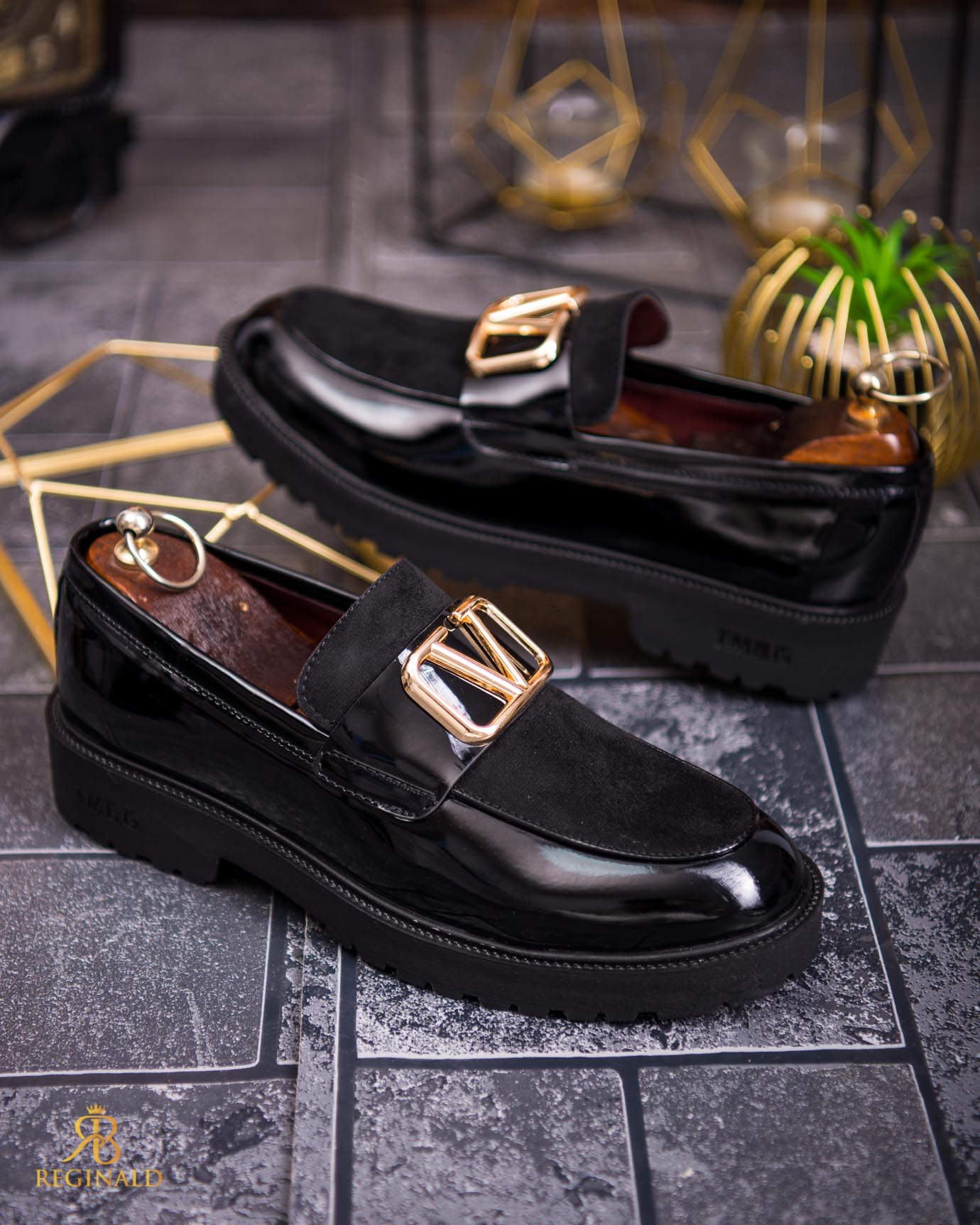 Mocasini de barbati casual, negri, talpa inalta ultra-usoara – AD783 - imagine 6