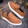 Mocasini de barbati casual, maro deschis, talpa inalta ultra-usoara – AD781