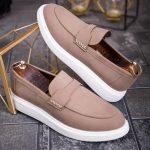 Mocasini de barbati casual, bej, talpa inalta ultra-usoara – AD780