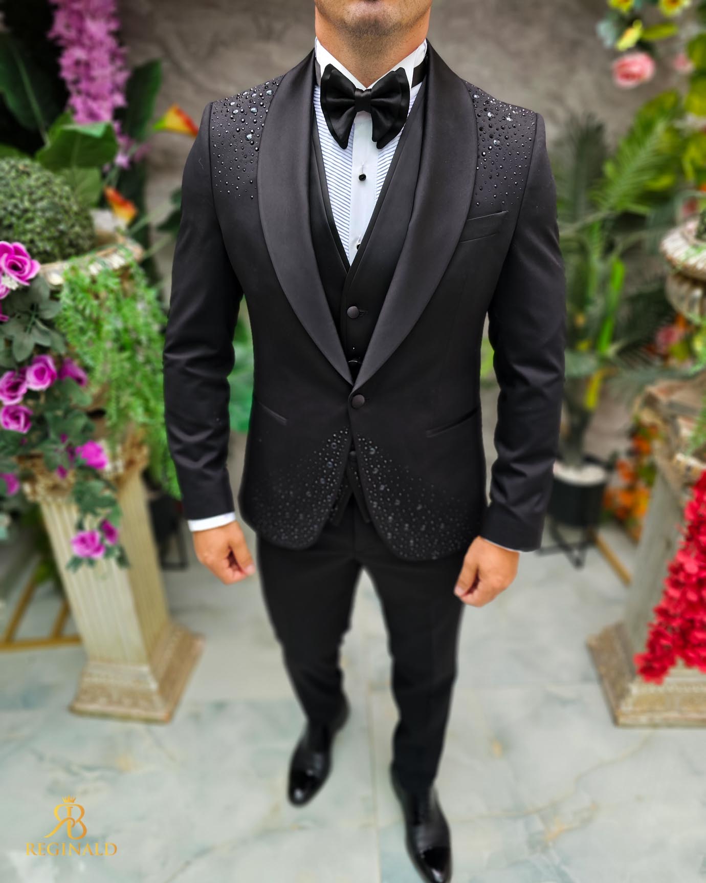 Costum negru elegant MIRE/NAS, set: 4 piese - C5243 - imagine 7